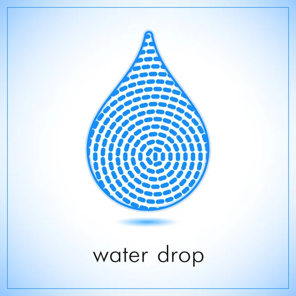 Water drop abstract vector logo design template. Rounded edges rectangles around art creative concept — 스톡 벡터