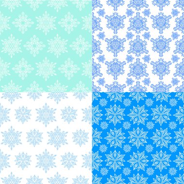 Kar taneleri Dikişsiz desen arka plan 4 ayarla