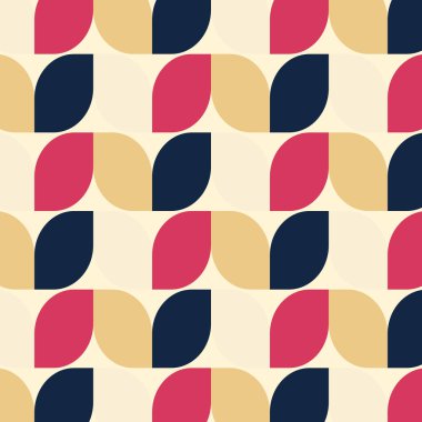 Retro geometrik şablon vektörü, soyut retro arka plan deseni. Kusursuz desen retro.