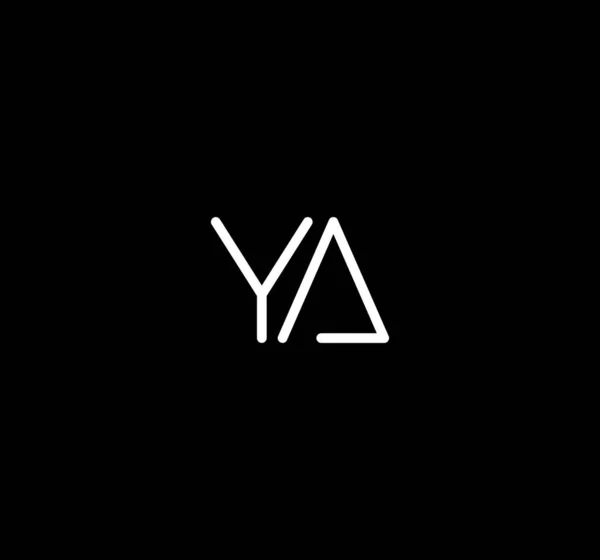 字母Ya字母表标志设计矢量 的首字母缩写以最小的风格设计的标识适用于缩写名称标识 — 图库矢量图片