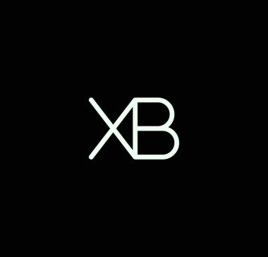 Harf XB alfabe logo tasarım vektörü. X ve B harflerinin baş harflerinin logo dizaynı kısa bir isim logosu için uygundur..
