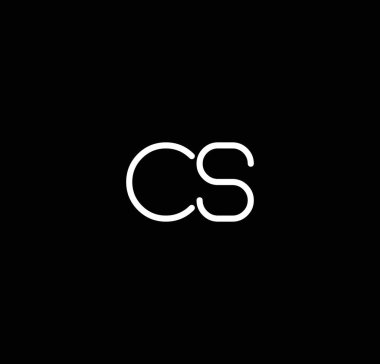 Harf CS alfabe logo tasarım vektörü. C ve S harflerinin baş harflerinin logo dizaynı kısa bir isim logosu için uygundur..
