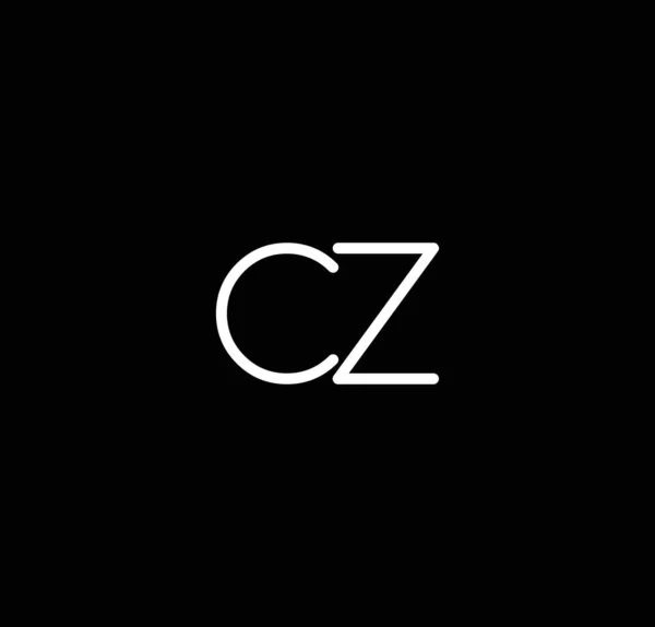 字母Cz标志设计矢量 字母C和Z标识设计的首字母缩写以最小的风格适用于缩写名称标识 — 图库矢量图片