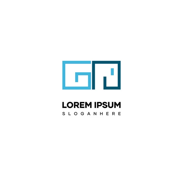 Minimal Logo Design Forming Letters Matching Logos Names Prefixed Letters — Stock Vector