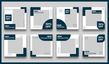 Web pankartı tasarım vektörü. Moda renginde. Sosyal medya paylaşımları ve internet reklamları için elverişli