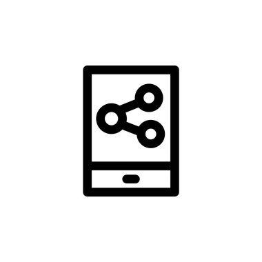 Mobil paylaşım simgesi. Pazarlama ikonu. Vektör