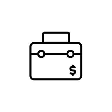 Finansal dosya simgesi. Para ve bankacılık ikonları, taslak simge tarzı. Vektör