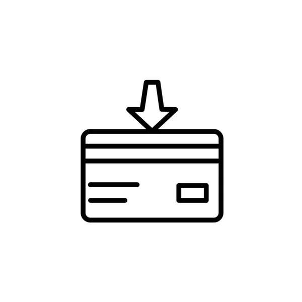 Přijmout Ikonu Kreditní Karty Peníze Bankovní Ikony Obrys Ikony Styl — Stockový vektor