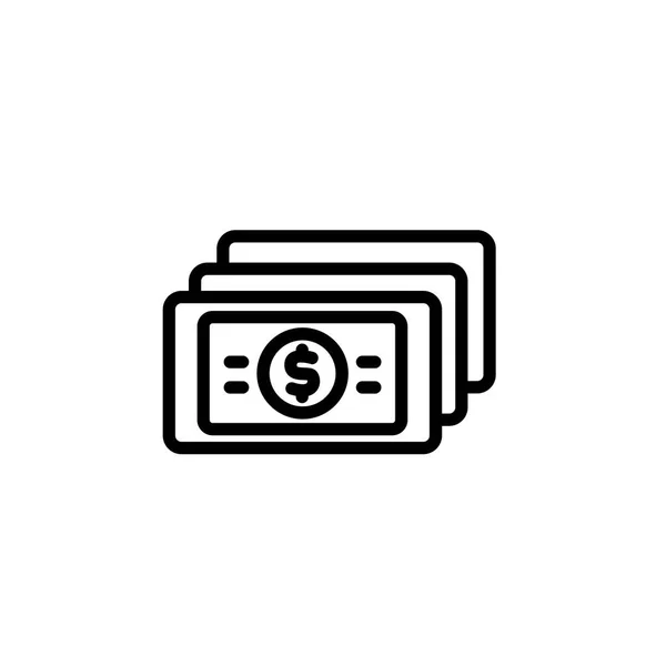 Money Icon Money Banking Icons Outline Icon Style Vector — Stock Vector