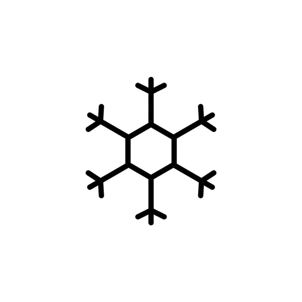 冬雪图标 天气和季节图标 轮廓风格 — 图库矢量图片