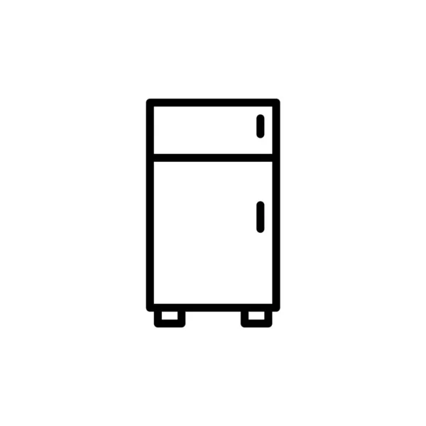 Icono Del Refrigerador Dispositivo Electrónico Tema Icono Diseño Esquema Icono — Archivo Imágenes Vectoriales