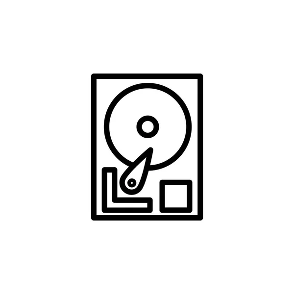 Sabit Disk Simgesi Elektronik Aygıt Tema Simgesi Tasarımı Ana Hatlı — Stok Vektör
