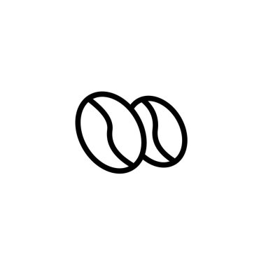 Kahve çekirdeği ikonu. Kafeler ve restoranlar için ikon tasarımı. Vektör