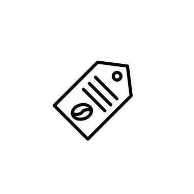 Kahve fiyatı etiketi ikonu. Kafeler ve restoranlar için ikon tasarımı. Vektör