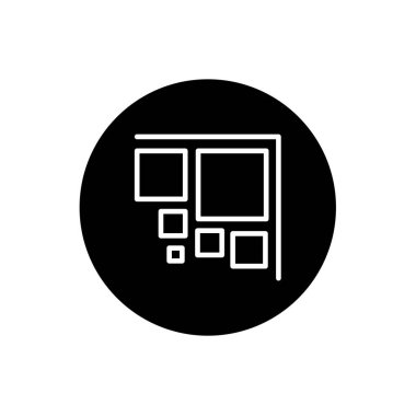 QR kod simgesi siyah dairesel tarzda. QR kod sembolü. Vektör illüstrasyonu