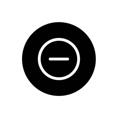 Simgeyi engelle. Siyah yuvarlak şeklinde engellenmiş işaret sembolü. Vektör