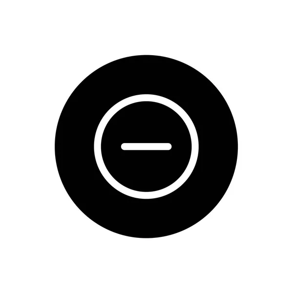 Blocksymbol Blockiertes Schild Symbol Schwarzen Runden Stil Vektor — Stockvektor