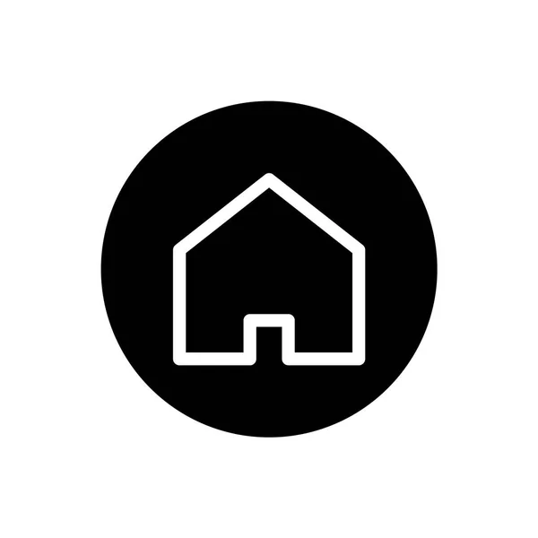 Home Icon House Sign Symbol Black Style Vector — Stock Vector