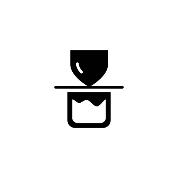 Kaffe Filter Glyf Ikon Café Och Restaurang Ikon Svart Solid — Stock vektor