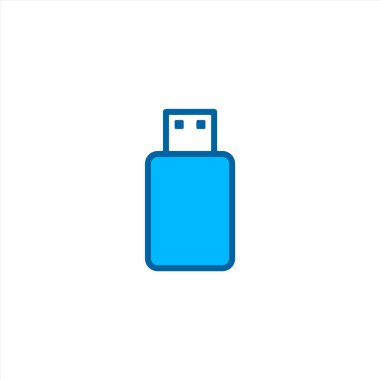 Mavi renk biçiminde flashdisk simgesi