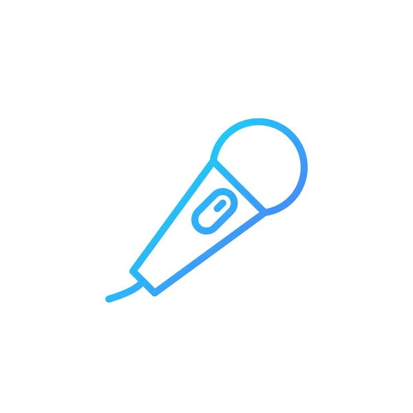 Ikona Mikrofonu Modrým Stylem Přechodu — Stockový vektor