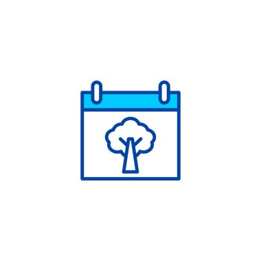 Tarım ve botanik takvim simgesi mavi renkli