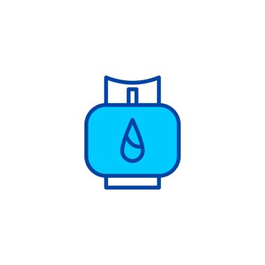 Mavi renk biçiminde gaz silindiri simgesi