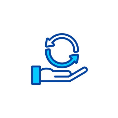 Mavi renk biçiminde simgeyi geri dönüştür