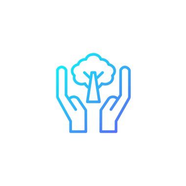 Bitki simgesini gradyan mavi renk tarzında kaydet