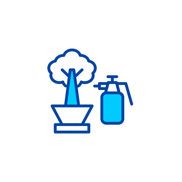 Bitki simgesi mavi renkte püskürtülüyor