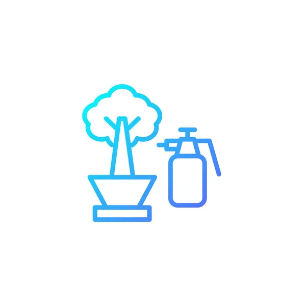 Sprühen Pflanze Symbol Farbverlauf Blau Stil — Stockvektor