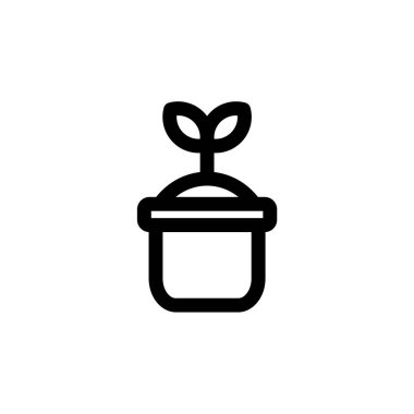 Ana hatlı ev bitkisi ikonu. Piksel mükemmel simge. Vektör