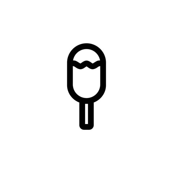 Icono Helado Con Estilo Contorno Pixel Icono Perfecto Vector — Archivo Imágenes Vectoriales