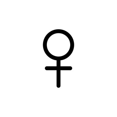 Venüs sembolü simgesi. Uluslararası Kadınlar Günü kutlamaları için simge tasarımı