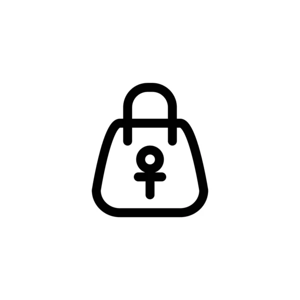 Icône Sac Dame Avec Vénus Symbole Icône Design Pour Journée — Image vectorielle