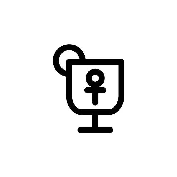 Жінки Ють Скляну Ікону Символом Венери Дизайн Ікона Міжнародних Жіночих — стоковий вектор