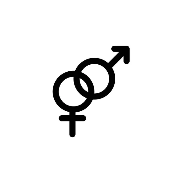 Гендерная Икона Символами Венеры Марса Icon Design International Women Day — стоковый вектор