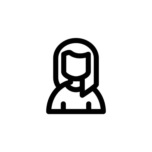 Icono Avatar Femenino Con Símbolo Venus Como Símbolo Del Feminismo — Vector de stock