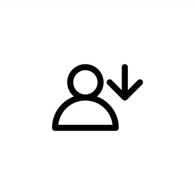 Taslak biçiminde simge indiren kullanıcı. Kullanıcı yönetimi için simge.