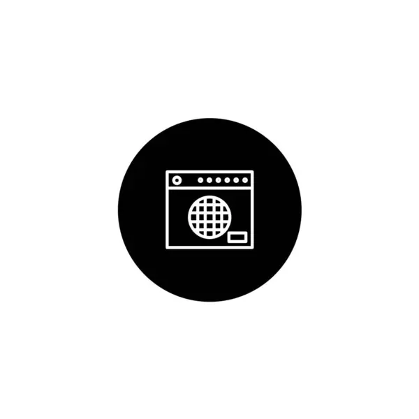 Ikona Wzmacniacza Czarnym Okrągłym Stylu Wektorowy Piksel Ikony Idealny — Wektor stockowy