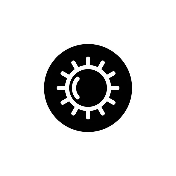 Sun Icon Black Style Vector — Stock Vector