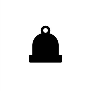 Çan sembolü ya da koyu siyah tarzı. Vektör