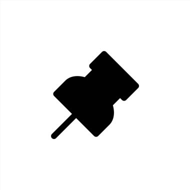 Kağıt raptiye sembolü ya da simsiyah simge şeklinde. Vektör