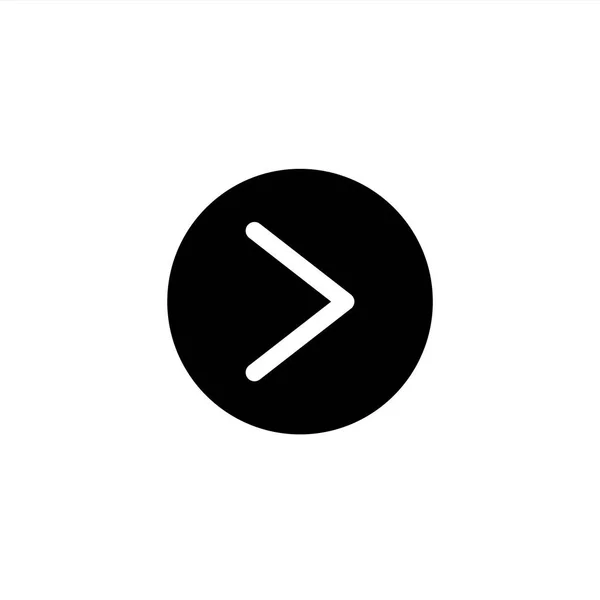 Richtiges Richtungssymbol Glyphe Oder Durchsichtigem Schwarzen Stil Vektor — Stockvektor