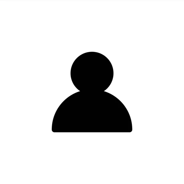 Иконка Пользователя Глифе Черном Цельном Стиле Вектор — стоковый вектор