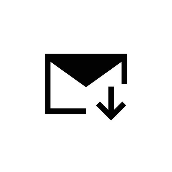 Erhaltene Mail Symbole Glyphen Stil Nachrichten Und Mail Symbole Mit — Stockvektor