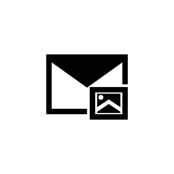 Иконка Символа Электронной Почты Стиле Глиф Символы Сообщения Электронной Почты — стоковый вектор