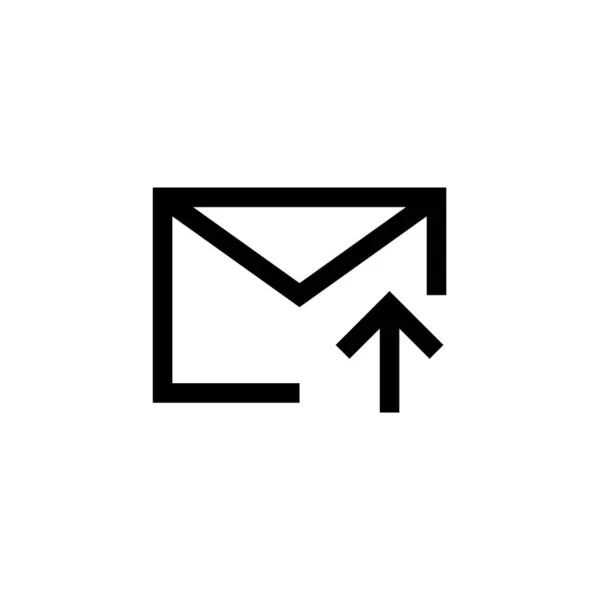 Enviar Ícone Símbolo Mail Estilo Esboço Símbolos Mensagem Email Com — Vetor de Stock