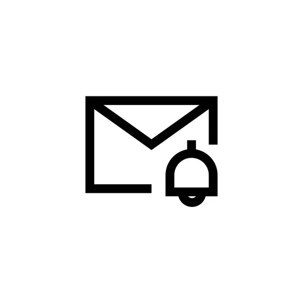 Icono Símbolo Notificación Correo Electrónico Estilo Esquema Mensaje Correo Electrónico — Vector de stock