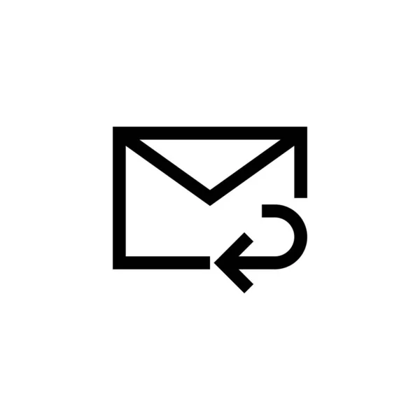 Mail Antwoord Symbool Pictogram Omtrek Stijl Bericht Mail Symbolen Met — Stockvector